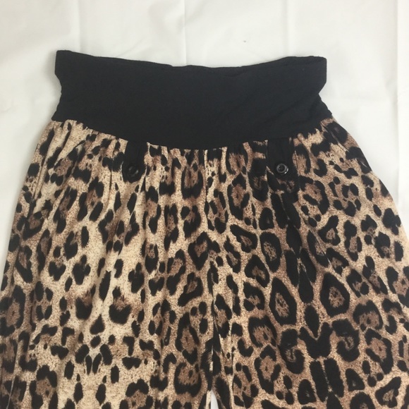 Jeanie leopard print pants Meng Diou size m/l - Picture 2 of 5